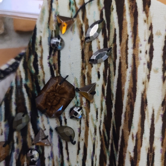 Cato Multi-colored Patterned Blouse Large - Picture 8 of 14